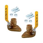 Flange ball valve 3 / 4" fixed lead free (Pair)