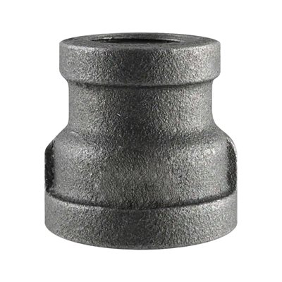 1-1 / 2'' x 1-1 / 4'' black malleable reducing coupling