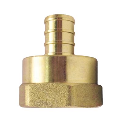 Lead free brass adapter 3 / 4" threaded female x 1 / 2" pex