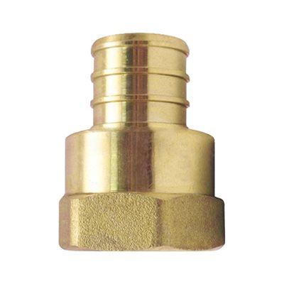 Lead free brass adapter 1 / 2" threaded female x 3 / 4" pex