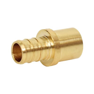 Lead free brass adapter 1" solder male x 1" pex