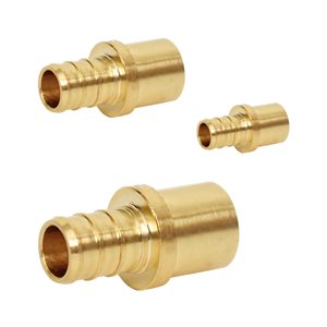 Lead free brass adapter solder male x PEX
