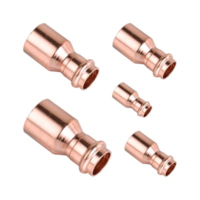 Copper FTG 1-1 / 4" x 1" press reducer adapter coupling