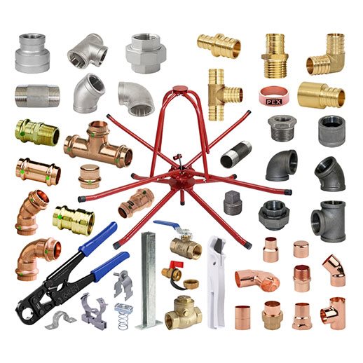 Hardware, fitting, ball valve and tools